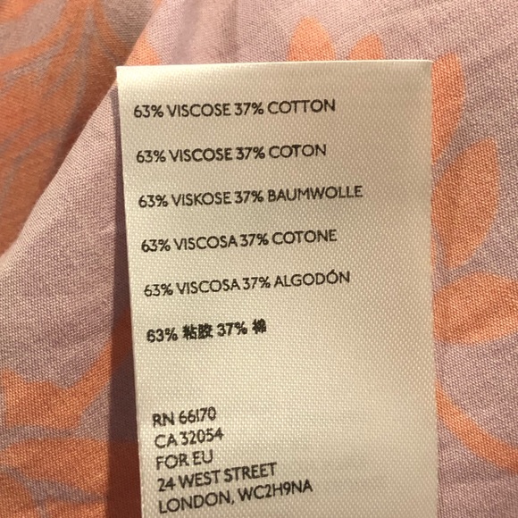 FREE PEOPLE Red Purple Floral Flutter Sleeve Dress Sz 10 - Picture 9 of 12